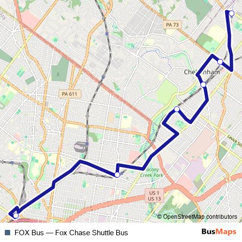 FOX Bus bus Line Map