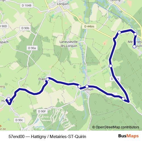 57end00 bus Line Map