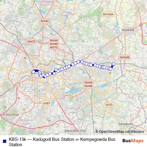 KBS-13k bus Line Map