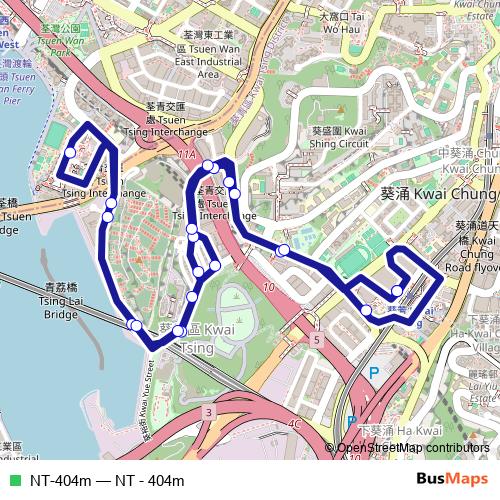 NT-404m bus Line Map