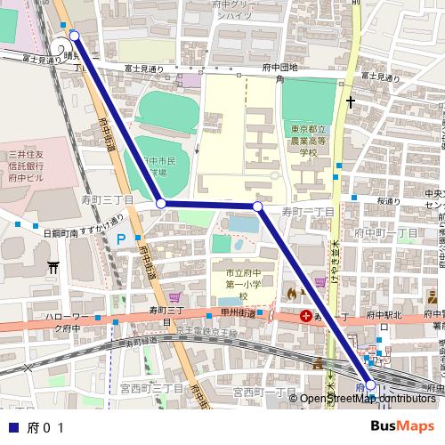 府０１ bus Line Map