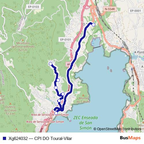 Xg624032 bus Line Map