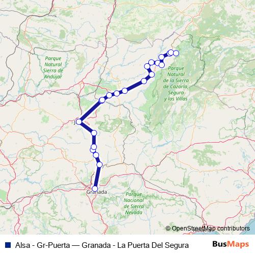 Alsa - Gr-Puerta bus Line Map