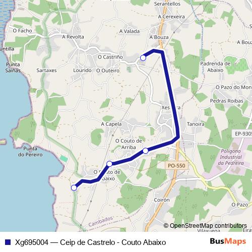 Xg695004 bus Line Map
