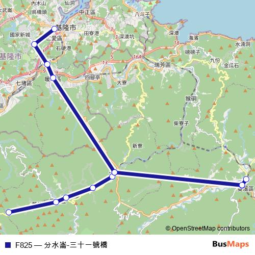 F825 bus Line Map