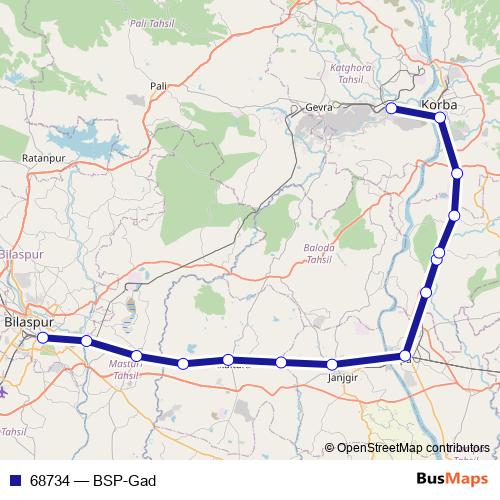 68734 rail Line Map