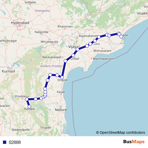 02888 bus Line Map