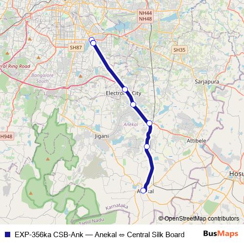 EXP-356ka CSB-Ank bus Line Map