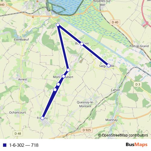 1-6-302 bus Line Map