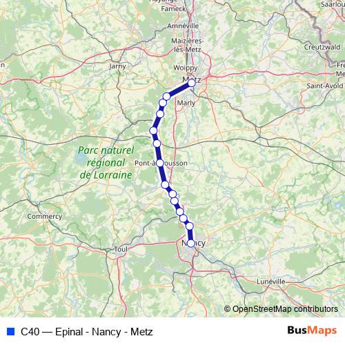C40 rail Line Map