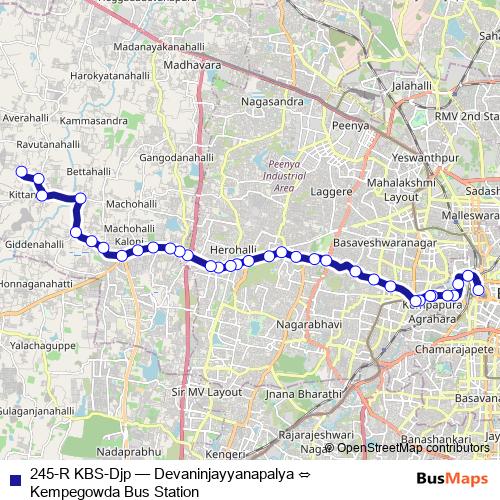 245-R KBS-Djp bus Line Map
