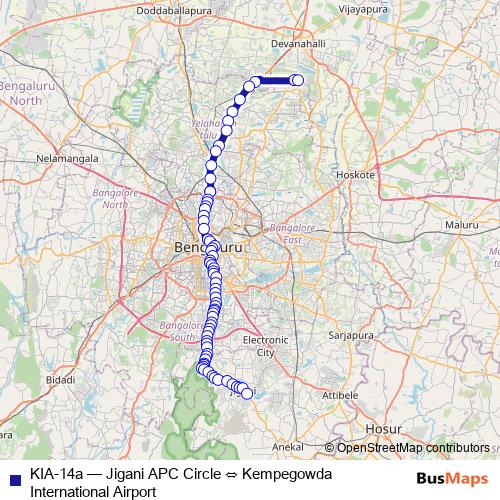 KIA-14a bus Line Map