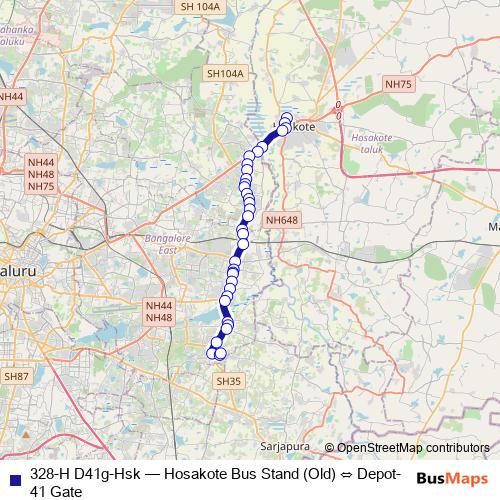 328-H D41g-Hsk bus Line Map
