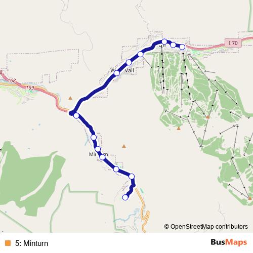 5: Minturn bus Line Map