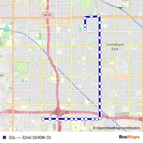 32s bus Line Map