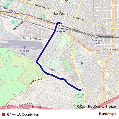 67 bus Line Map