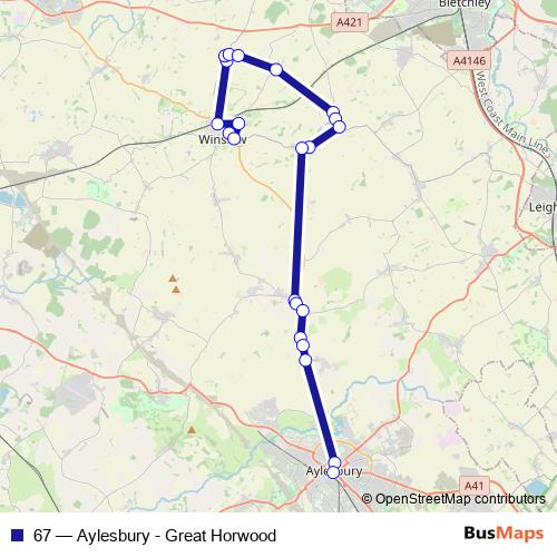 67 bus Line Map