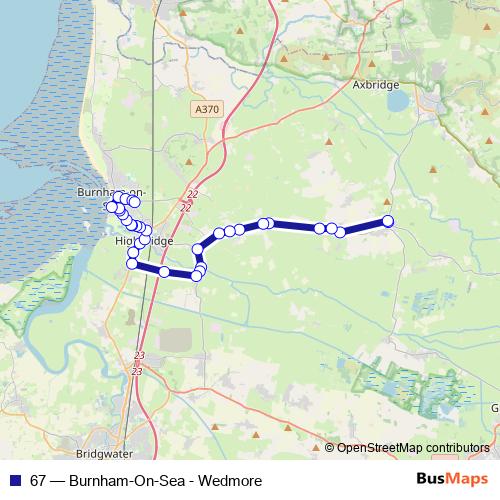 67 bus Line Map