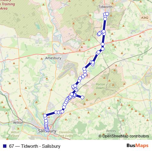 67 bus Line Map