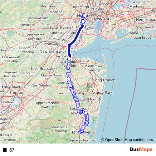 67 bus Line Map