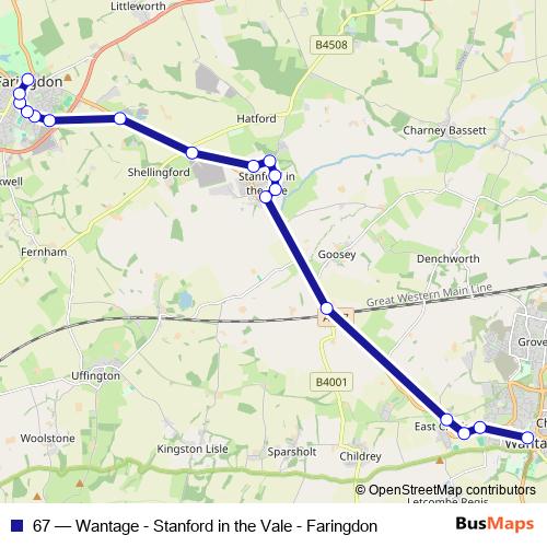 67 bus Line Map