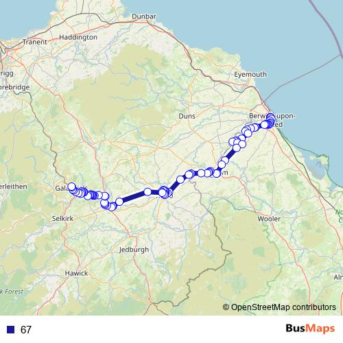 67 bus Line Map
