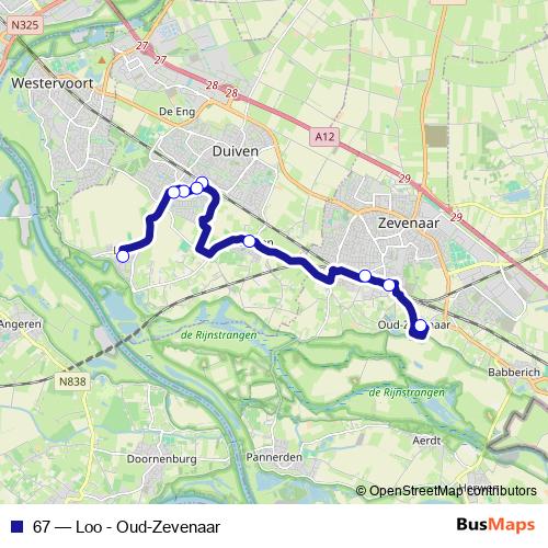 67 bus Line Map