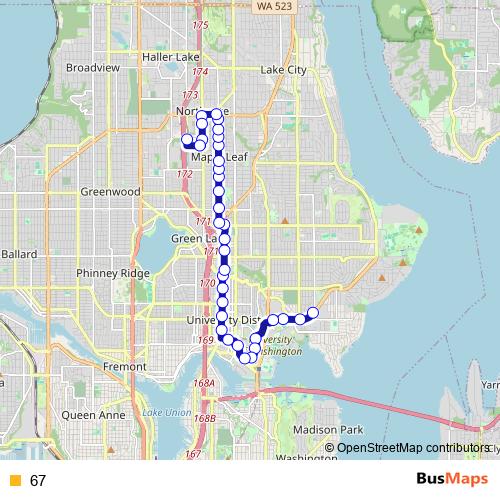 67 bus Line Map
