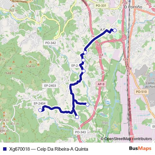 Xg670018 bus Line Map