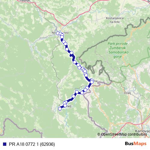 PR A18 0772 1 (62936) bus Line Map