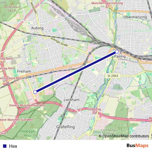Hex bus Line Map