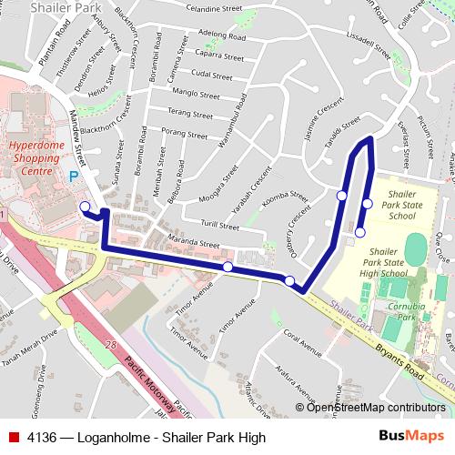 4136 bus Line Map