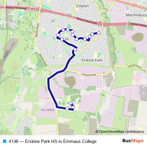 4136 bus Line Map