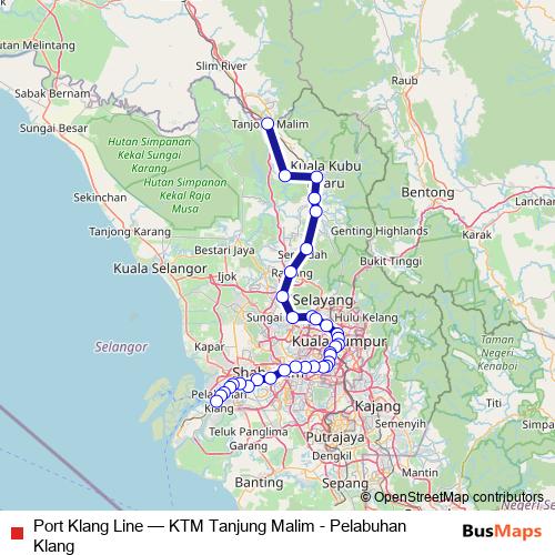 Port Klang Line tram Line Map