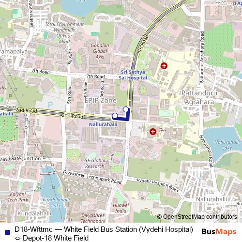 D18-Wfttmc bus Line Map