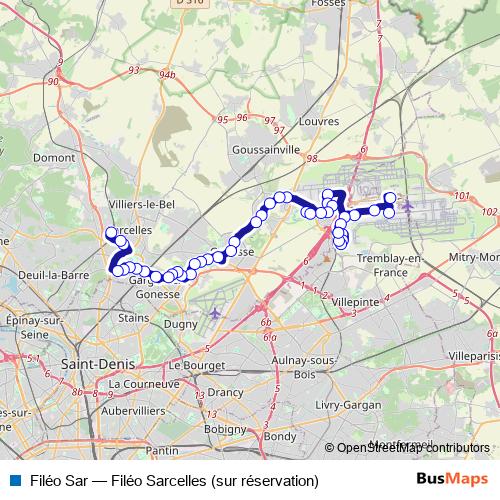 Filéo Sar bus Line Map