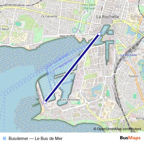 Busdemer ferry Line Map