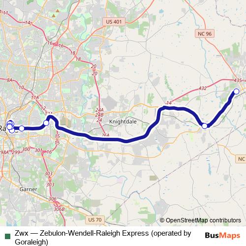 Zwx bus Line Map