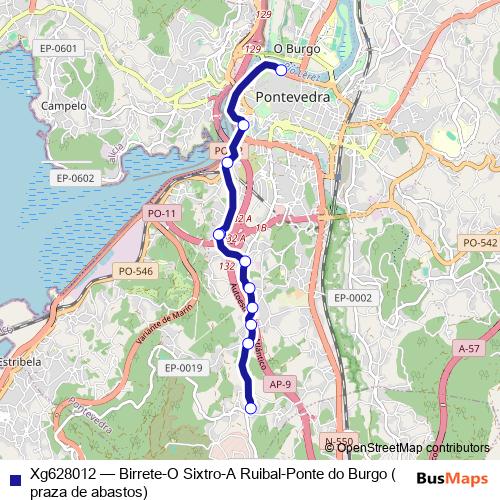 Xg628012 bus Line Map