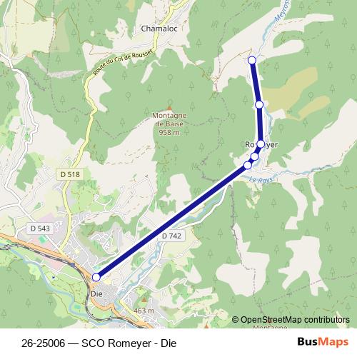 26-25006 bus Line Map