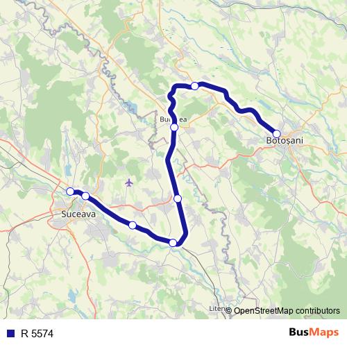 R 5574 rail Line Map