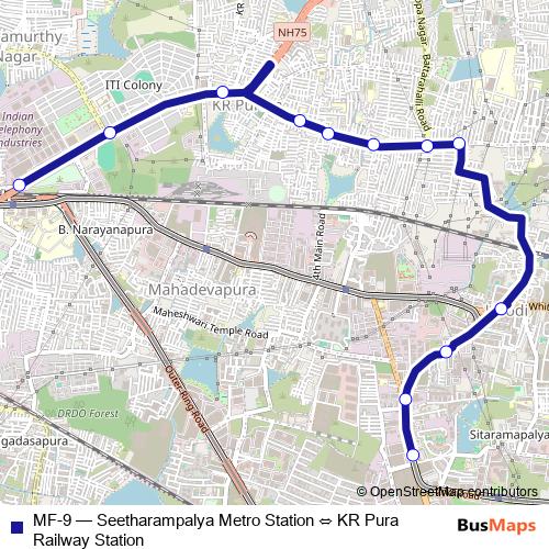 MF-9 bus Line Map
