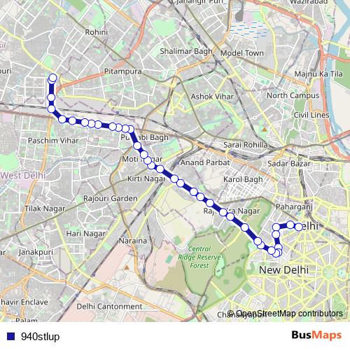940stlup bus Line Map