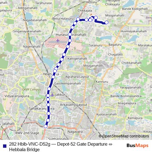 282 Hblb-VNC-D52g bus Line Map
