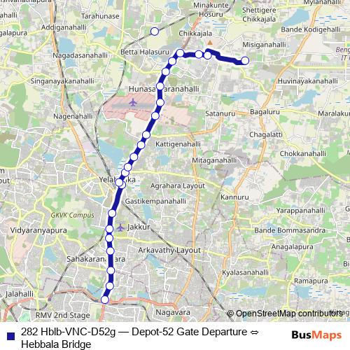 282 Hblb-VNC-D52g bus Line Map