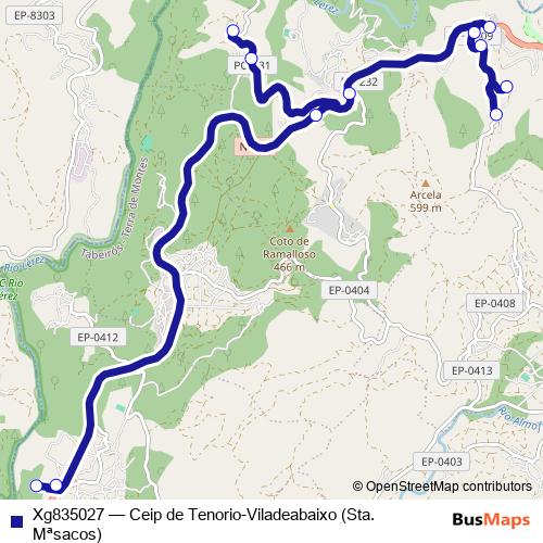 Xg835027 bus Line Map