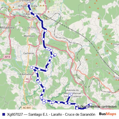 Xg807027 bus Line Map