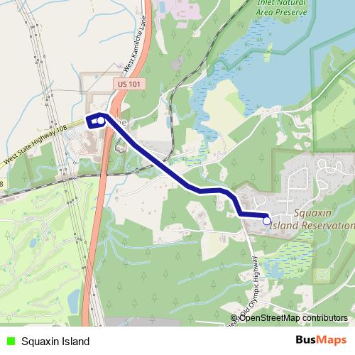 Squaxin Island bus Line Map