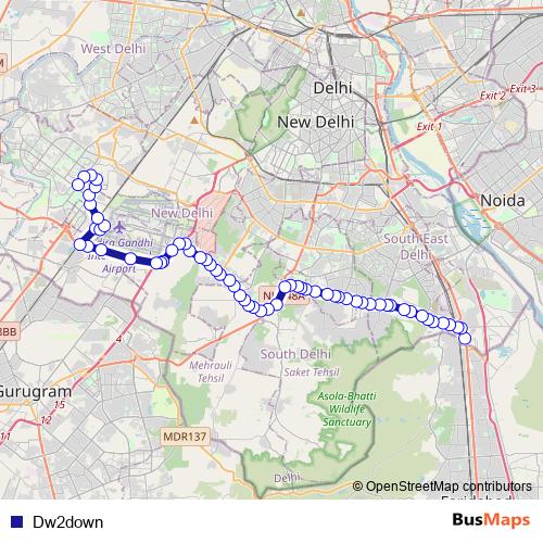 Dw2down bus Line Map