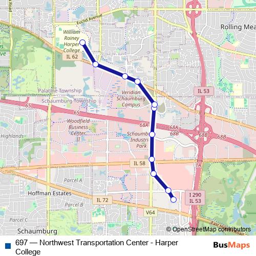 697 bus Line Map